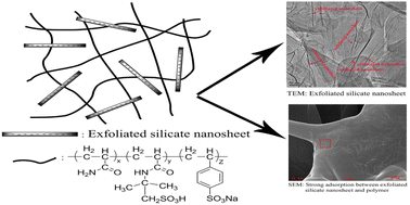 Graphical abstract: Copolymer nanocomposites with strong adsorption of exfoliated silicate nanosheets and high-temperature stability