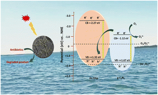 Graphical abstract: Zn-doped hydroxyapatite@g-C3N4: a novel efficient visible-light-driven photocatalyst for degradation of pharmaceutical pollutants