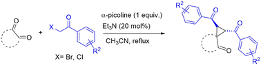 Graphical abstract: One-pot synthesis of multisubstituted spirocyclopropanes mediated by α-picoline