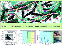 Graphical abstract: A flexible tissue–carbon nanocoil–carbon nanotube-based humidity sensor with high performance and durability