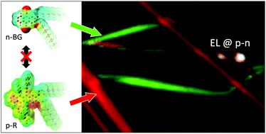 Graphical abstract: Narcissistic self-sorting of n-acene nano-ribbons yielding energy-transfer and electroluminescence at p–n junctions