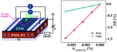 Graphical abstract: Coupled straintronic–optoelectronic effect in Mott oxide films