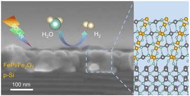 Graphical abstract: Surface phosphorization for the enhanced photoelectrochemical performance of an Fe2O3/Si photocathode