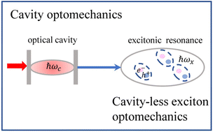 Graphical abstract: From cavity optomechanics to cavity-less exciton optomechanics: a review