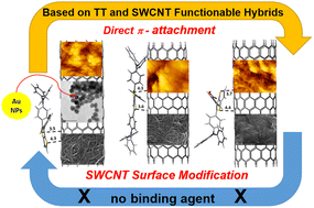 Graphical abstract: Non-covalent modification of single wall carbon nanotubes (SWCNTs) by thienothiophene derivatives