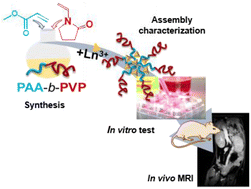 Graphical abstract: Assemblies of poly(N-vinyl-2-pyrrolidone)-based double hydrophilic block copolymers triggered by lanthanide ions: characterization and evaluation of their properties as MRI contrast agents