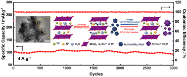 Graphical abstract: Yttrium-preintercalated layered manganese oxide as a durable cathode for aqueous zinc-ion batteries
