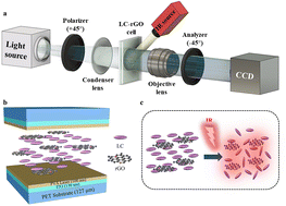 Graphical abstract: Liquid phase IR detector based on the photothermal effect of reduced graphene oxide-doped liquid crystals