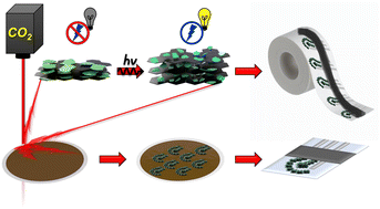 Graphical abstract: Freestanding laser-induced two dimensional heterostructures for self-contained paper-based sensors