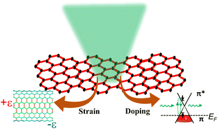 Graphical abstract: Localised strain and doping of 2D materials