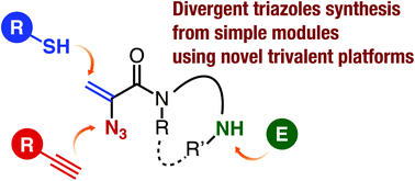 Graphical abstract: Modular synthesis of triazoles from 2-azidoacrylamides having a nucleophilic amino group