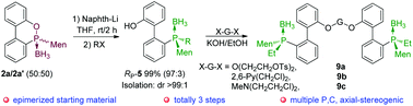 Graphical abstract: The stereoselective conversion of epimerized alkoxyl phosphine–borane to P,C, axial-stereogenic tertiary phosphine via cleavage of P–O bond