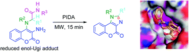 Graphical abstract: Synthesis of imidazolocoumarins by the amide-directed oxidative cyclisation of enol-Ugi derivatives