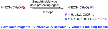 Graphical abstract: Synthesis of symmetrical secondary oligoethylene glycolated amines from diethanolamine