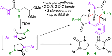 Graphical abstract: Diastereoselective intramolecular cyclization/Povarov reaction cascade for the one-pot synthesis of polycyclic quinolines