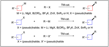 Graphical abstract: Incorporation of a cyclobutyl substituent in molecules by transition metal-catalyzed cross-coupling reactions