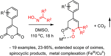 Graphical abstract: New reagent space and new scope for the Castagnoli–Cushman reaction of oximes and 3-arylglutaconic anhydrides