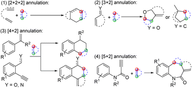 Graphical abstract: Radical annulation using a radical reagent as a two-carbon unit