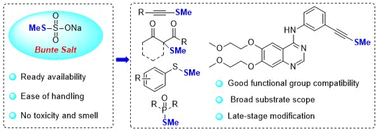 Graphical abstract: Direct methylthiolation of C-, S-, and P-nucleophiles with sodium S-methyl thiosulfate