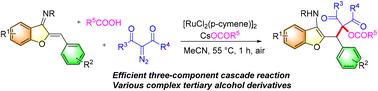 Graphical abstract: Three-component acyloxylation of diazo compounds with carboxylic acids and azadienes