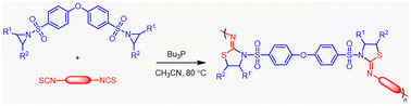 Graphical abstract: Tributylphosphine-catalyzed aziridine-based cycloaddition polymerization toward thiacyclic polymers