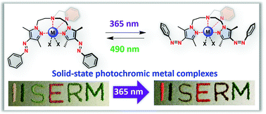 Graphical abstract: Solid-state photochromic arylazopyrazole-based transition metal complexes