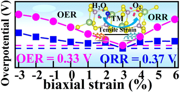 Graphical abstract: Strain engineering in single-atom catalysts: GaPS4 for bifunctional oxygen reduction and evolution