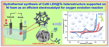 Graphical abstract: A CoNi telluride heterostructure supported on Ni foam as an efficient electrocatalyst for the oxygen evolution reaction