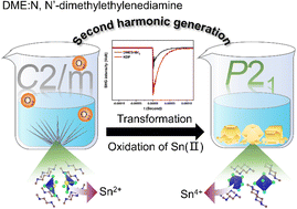 Graphical abstract: Oxidation-induced phase transformations of hybrid tin bromide single crystals enable the occurrence of second-harmonic generation
