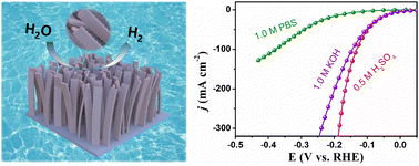 Graphical abstract: RuO2 nanoparticle-decorated TiO2 nanobelt array as a highly efficient electrocatalyst for the hydrogen evolution reaction at all pH values