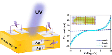 Graphical abstract: Centimeter-sized single crystals of 2D hybrid perovskites toward ultraviolet photodetection with anisotropic photoresponse