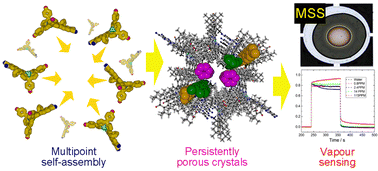 Graphical abstract: Persistent microporosity of a non-planar porphyrinoid based on multiple supramolecular interactions for nanomechanical sensor applications