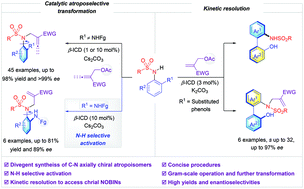 Graphical abstract: Organocatalytic atroposelective N-alkylation: divergent synthesis of axially chiral sulfonamides and biaryl amino phenols