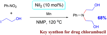 Graphical abstract: Manganese-mediated reductive N,N-dialkylation of nitroarenes: a dramatic NiI2 effect