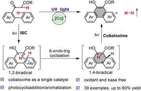 Graphical abstract: Photocatalytic synthesis of 10-phenanthrenols via intramolecular cycloaromatization under oxidant-free conditions