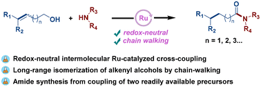 Graphical abstract: Redox-neutral remote amidation of alkenyl alcohols via long-range isomerization/transformation