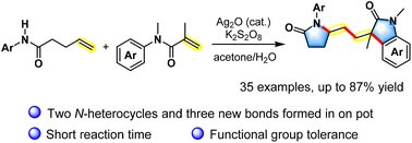 Graphical abstract: Rapid construction of γ-lactam containing 3,3-disubstituted oxindoles via a silver-catalyzed cascade radical bicyclization reaction