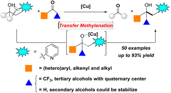 Graphical abstract: Copper-catalyzed transfer methylenation via C(sp3)–C(sp3) bond cleavage of alcohols