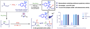 Graphical abstract: Efficient synthesis of benzosultams containing continuous quaternary carbons via trapping active ylides with cyclic N-sulfonyl ketimines