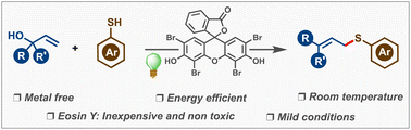 Graphical abstract: Visible-light mediated allylation of thiols with allylic alcohols