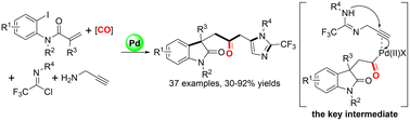 Graphical abstract: Palladium-catalyzed four-component cascade carbonylative cyclization to access carbonyl-bridged bisheterocycles