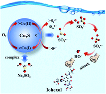 Graphical abstract: Application of a novel heterogeneous sulfite activation with copper(i) sulfide (Cu2S) for efficient iohexol abatement