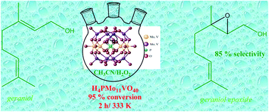 Graphical abstract: Vanadium-doped phosphomolybdic acids as catalysts for geraniol oxidation with hydrogen peroxide