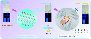 Graphical abstract: One-step high-yield preparation of nitrogen- and sulfur-codoped carbon dots with applications in chromium(vi) and ascorbic acid detection