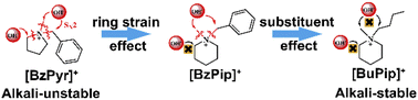 Graphical abstract: Chemically stable piperidinium cations for anion exchange membranes