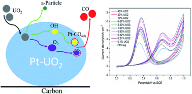 Graphical abstract: Research on UO2 modification of a direct ethanol fuel cell Pt/C catalyst