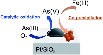 Graphical abstract: As(iii) removal through catalytic oxidation and Fe(iii) precipitation