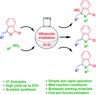 Graphical abstract: Ultrasonic-assisted-synthesis of isoindolin-1-one derivatives