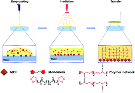 Graphical abstract: Oriented self-assembly of metal–organic frameworks driven by photoinitiated monomer polymerization
