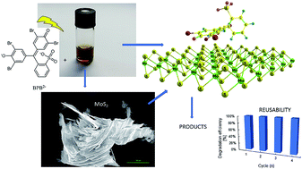 Graphical abstract: Photocatalytic activity of layered MoS2 in the reductive degradation of bromophenol blue